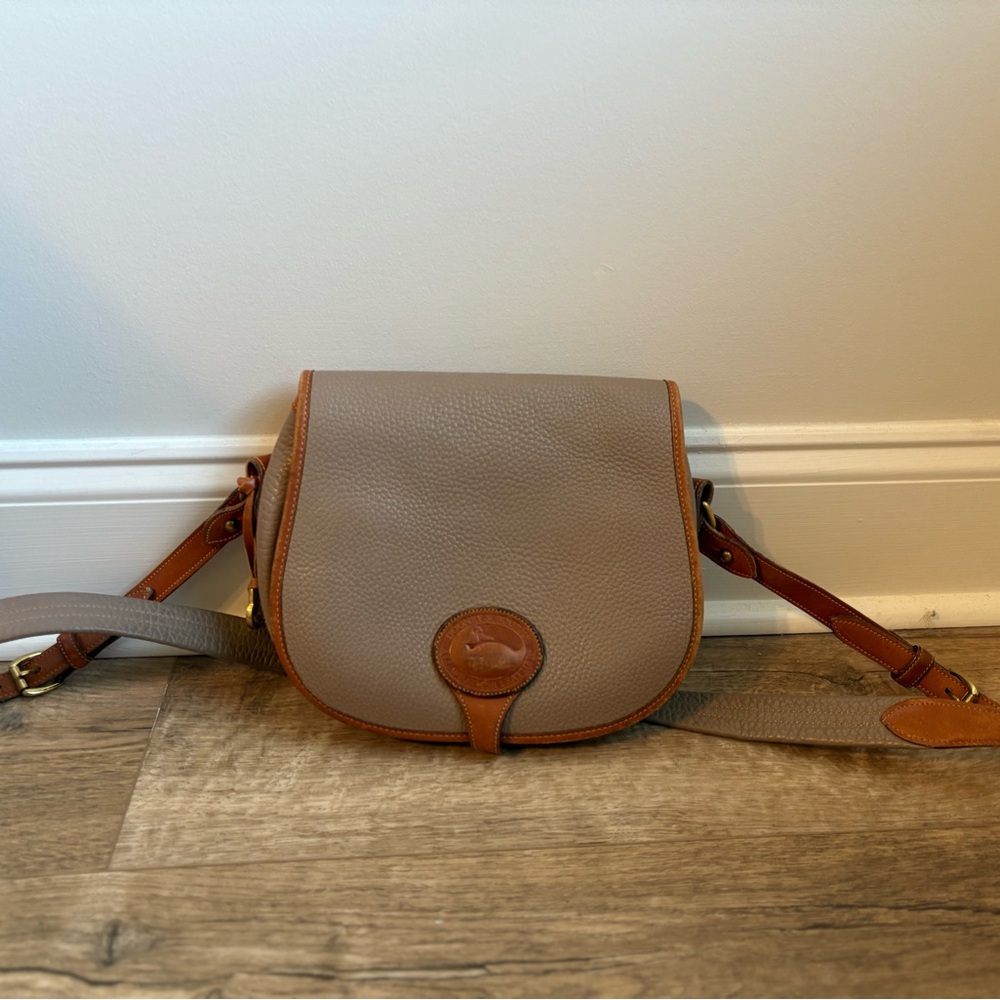 Dooney & Bourke Gray and Brown Crossbody Bag